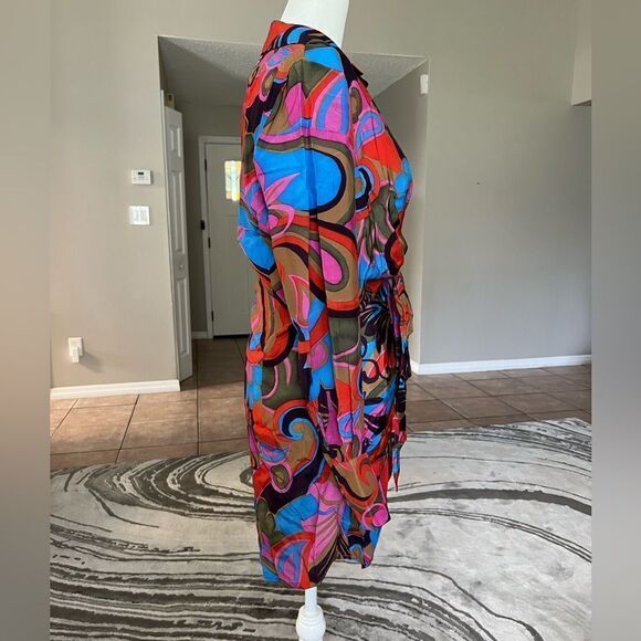 Souvenir Floral Mini Button Down Shirt Dress - Picture 3 of 16